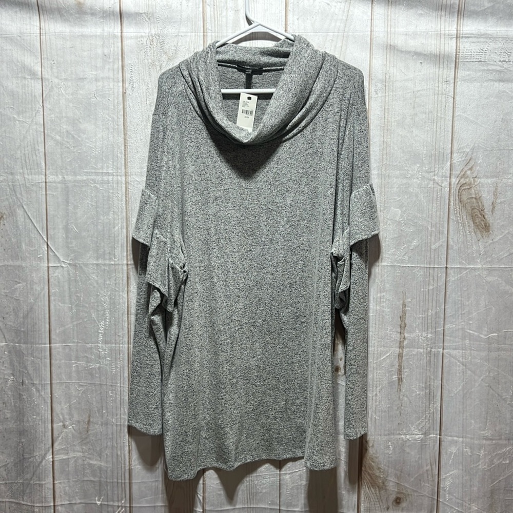Cowl neck long sleeve sweater